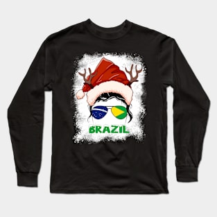 Brazil girl, Brazilian Christmas gift , Regalo Navidad Brazil Long Sleeve T-Shirt